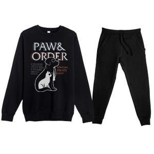 Paw And Order Special Feline Unit Pets Training Dog And Cat Premium Crewneck Sweatsuit Set