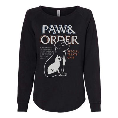 Paw And Order Special Feline Unit Pets Training Dog And Cat Womens California Wash Sweatshirt