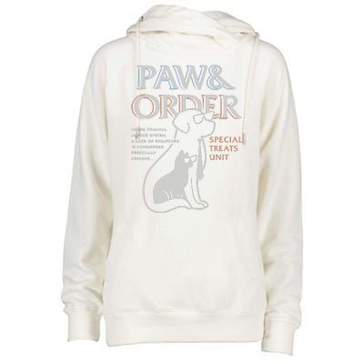 Paw And Order Special Feline Unit Pets Training Dog And Cat Womens Funnel Neck Pullover Hood