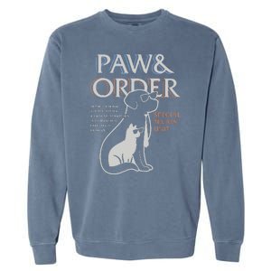 Paw And Order Special Feline Unit Pets Training Dog And Cat Garment-Dyed Sweatshirt