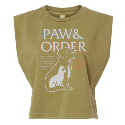 Paw And Order Special Feline Unit Pets Training Dog And Cat Garment-Dyed Women's Muscle Tee