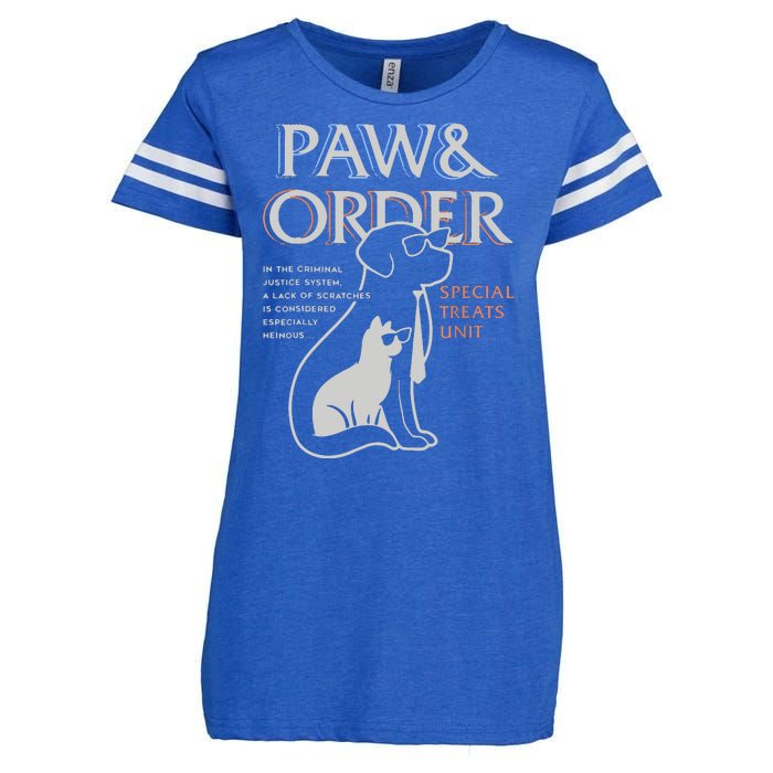 Paw And Order Special Feline Unit Pets Training Dog And Cat Enza Ladies Jersey Football T-Shirt