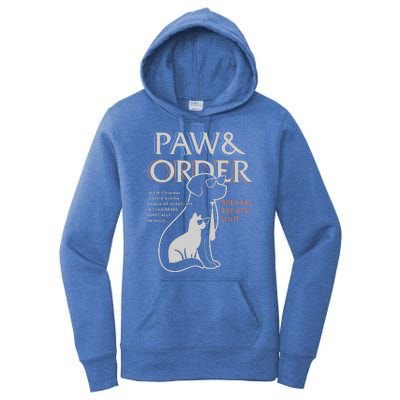 Paw And Order Special Feline Unit Pets Training Dog And Cat Women's Pullover Hoodie