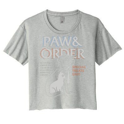 Paw And Order Special Feline Unit Pets Training Dog And Cat Women's Crop Top Tee