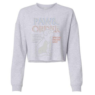 Paw And Order Special Feline Unit Pets Training Dog And Cat Cropped Pullover Crew