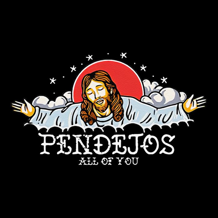 Pendejos All Of You Jesus Sarcastic Humor Flexfit Unipanel Trucker Cap