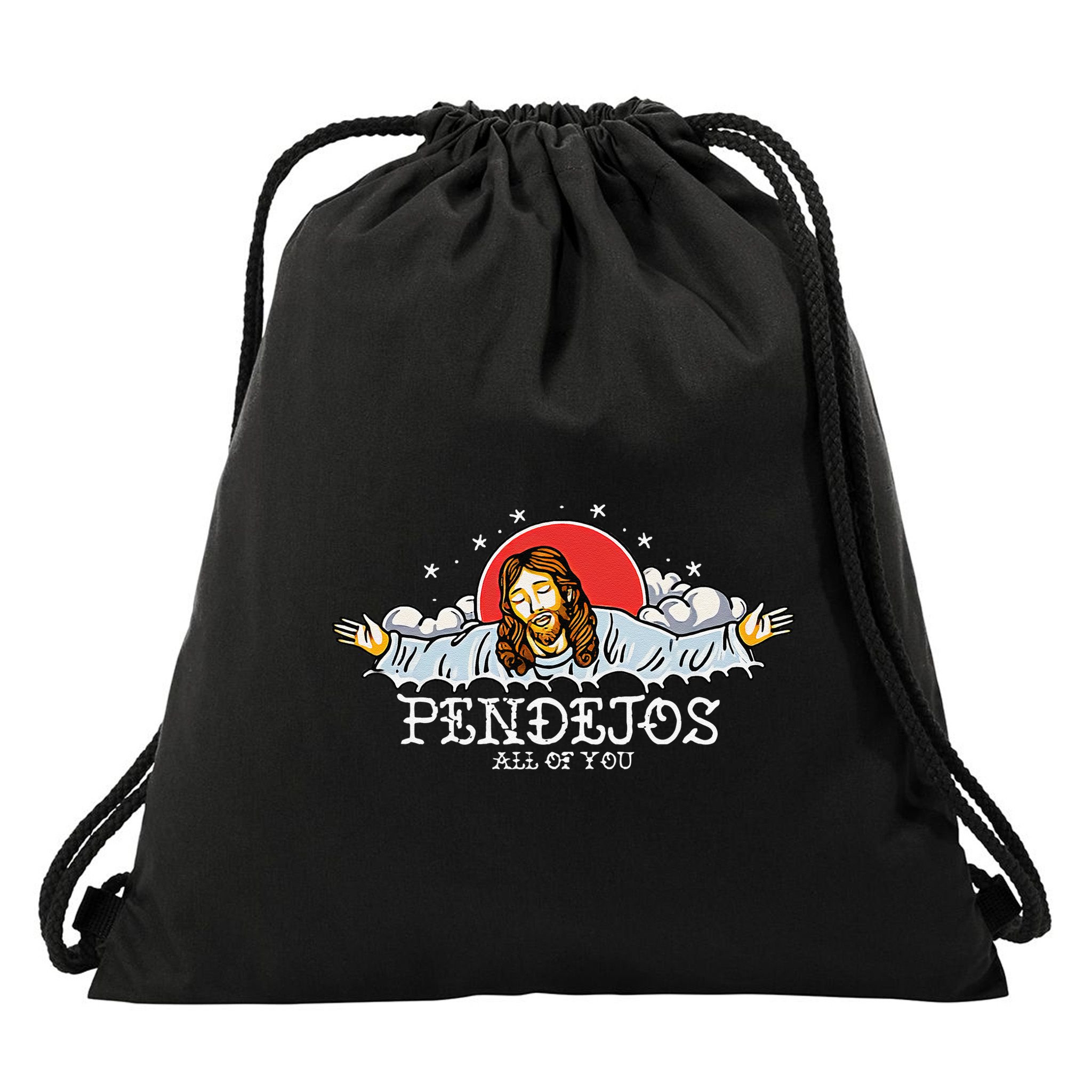 Pendejos All Of You Jesus Sarcastic Humor Drawstring Bag