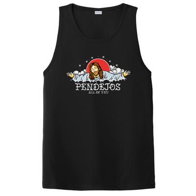 Pendejos All Of You Jesus Sarcastic Humor PosiCharge Competitor Tank