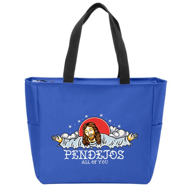 Pendejos All Of You Jesus Sarcastic Humor Zip Tote Bag