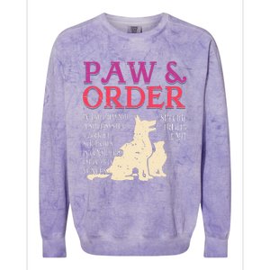 Paw And Order Special Feline Unit Pets Training Dog Cat Colorblast Crewneck Sweatshirt