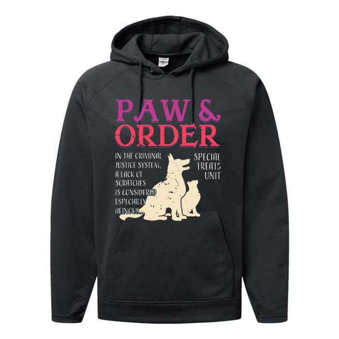 Paw And Order Special Feline Unit Pets Training Dog Cat Performance Fleece Hoodie