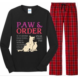 Paw And Order Special Feline Unit Pets Training Dog Cat Long Sleeve Pajama Set