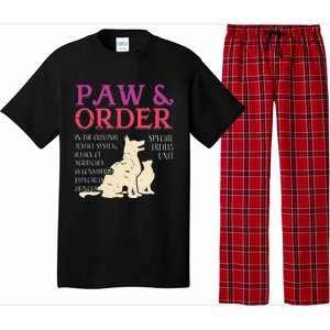 Paw And Order Special Feline Unit Pets Training Dog Cat Pajama Set