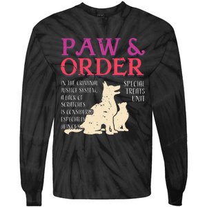 Paw And Order Special Feline Unit Pets Training Dog Cat Tie-Dye Long Sleeve Shirt