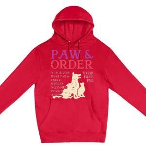 Paw And Order Special Feline Unit Pets Training Dog Cat Premium Pullover Hoodie