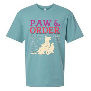 Paw And Order Special Feline Unit Pets Training Dog Cat Sueded Cloud Jersey T-Shirt