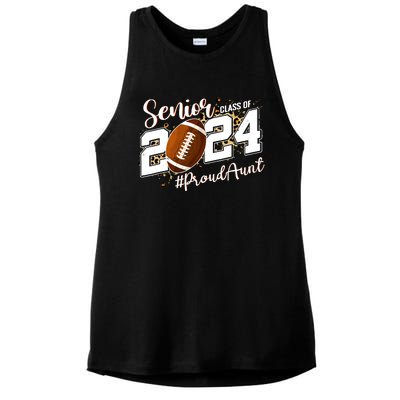 Proud Aunt Of A 2024 Senior Football Graduate Class Of 2024 Ladies PosiCharge Tri-Blend Wicking Tank