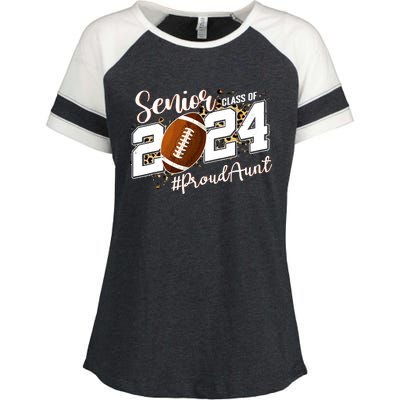 Proud Aunt Of A 2024 Senior Football Graduate Class Of 2024 Enza Ladies Jersey Colorblock Tee