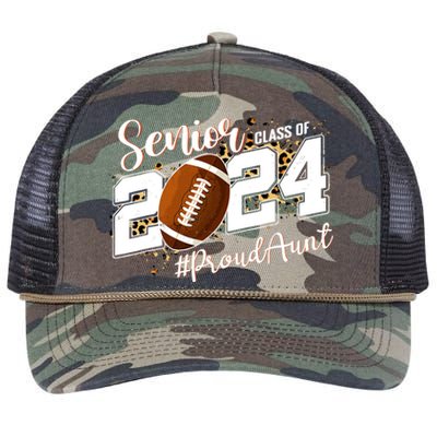 Proud Aunt Of A 2024 Senior Football Graduate Class Of 2024 Retro Rope Trucker Hat Cap