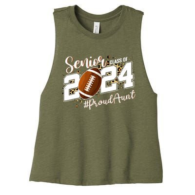 Proud Aunt Of A 2024 Senior Football Graduate Class Of 2024 Women's Racerback Cropped Tank