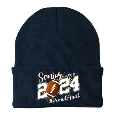 Proud Aunt Of A 2024 Senior Football Graduate Class Of 2024 Knit Cap Winter Beanie