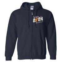 Proud Aunt Of A 2024 Senior Football Graduate Class Of 2024 Full Zip Hoodie