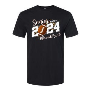 Proud Aunt Of A 2024 Senior Football Graduate Class Of 2024 Softstyle CVC T-Shirt