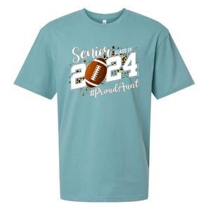 Proud Aunt Of A 2024 Senior Football Graduate Class Of 2024 Sueded Cloud Jersey T-Shirt