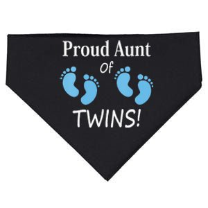 Proud Aunt Of Twin Footprint Design Special Auntie USA-Made Doggie Bandana