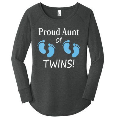 Proud Aunt Of Twin Footprint Design Special Auntie Women's Perfect Tri Tunic Long Sleeve Shirt