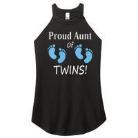 Proud Aunt Of Twin Footprint Design Special Auntie Women's Perfect Tri Rocker Tank