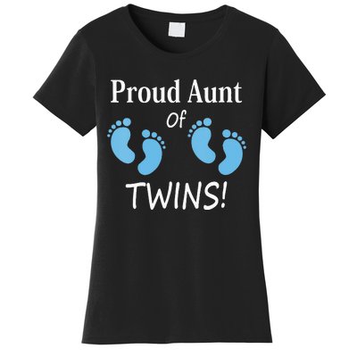 Proud Aunt Of Twin Footprint Design Special Auntie Women's T-Shirt