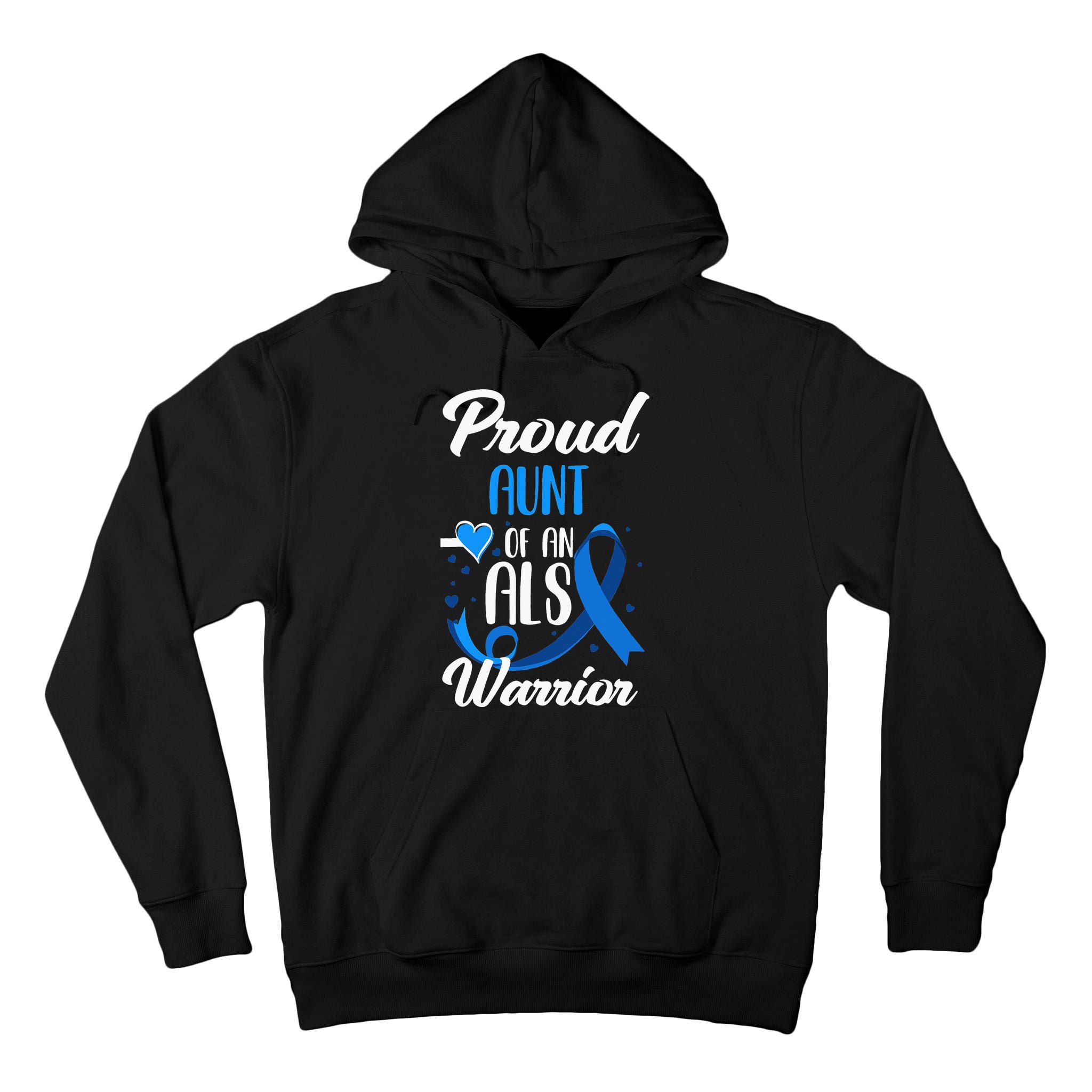 Proud Aunt Of An ALS Warrior Niece Nephew ALS Awareness Tall Hoodie