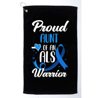 Proud Aunt Of An ALS Warrior Niece Nephew ALS Awareness Golf Towel