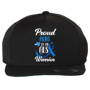 Proud Aunt Of An ALS Warrior Niece Nephew ALS Awareness Wool Snapback Cap