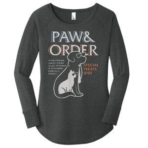 Paw And Order Special Training Dog And Cat Feline Unit Pets Women's Perfect Tri Tunic Long Sleeve Shirt