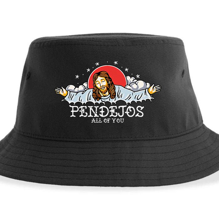 Pendejos All Of You Jesus Sarcastic Humor Sustainable Bucket Hat