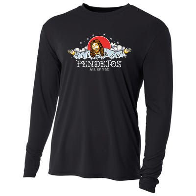 Pendejos All Of You Jesus Sarcastic Humor Cooling Performance Long Sleeve Crew