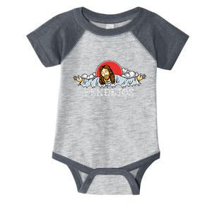 Pendejos All Of You Jesus Sarcastic Humor Infant Baby Jersey Bodysuit