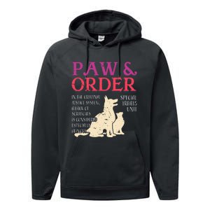 Paw And Order Special Feline Unit Pets Training Dog Cat Performance Fleece Hoodie