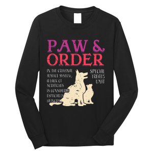 Paw And Order Special Feline Unit Pets Training Dog Cat Long Sleeve Shirt