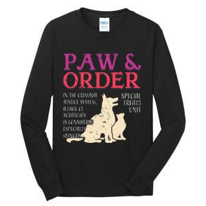 Paw And Order Special Feline Unit Pets Training Dog Cat Tall Long Sleeve T-Shirt