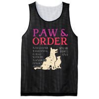 Paw And Order Special Feline Unit Pets Training Dog Cat Mesh Reversible Basketball Jersey Tank