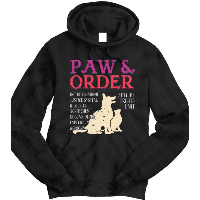 Paw And Order Special Feline Unit Pets Training Dog Cat Tie Dye Hoodie