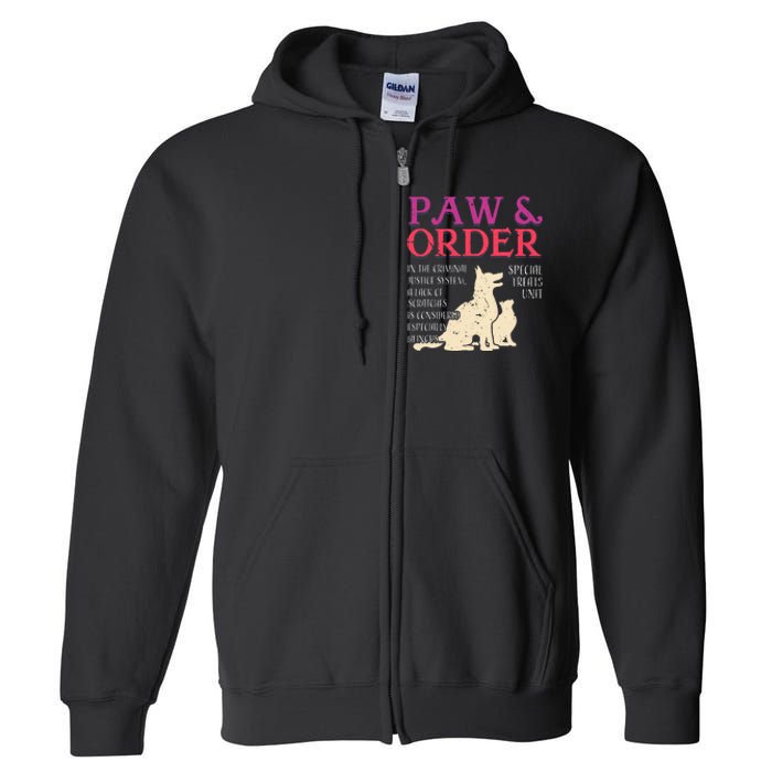 Paw And Order Special Feline Unit Pets Training Dog Cat Full Zip Hoodie