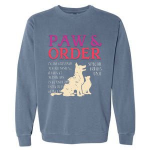 Paw And Order Special Feline Unit Pets Training Dog Cat Garment-Dyed Sweatshirt