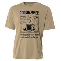 Programmer An Organism That Turns Caffeine Into Software Cooling Performance Crew T-Shirt