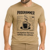 Programmer An Organism That Turns Caffeine Into Software Cooling Performance Crew T-Shirt