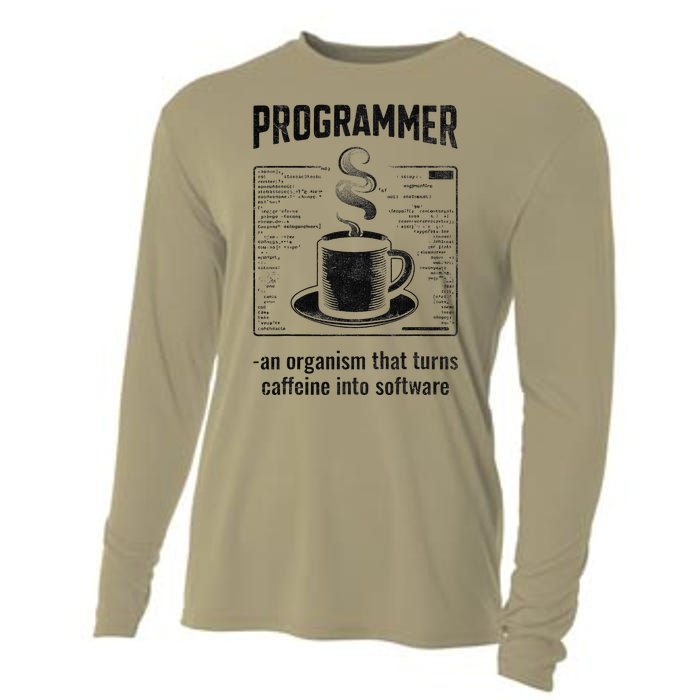 Programmer An Organism That Turns Caffeine Into Software Cooling Performance Long Sleeve Crew