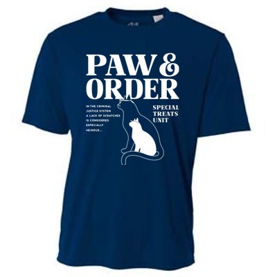 Paw And Order Cats Special Treat Unit Gift For Pet Lover Cooling Performance Crew T-Shirt